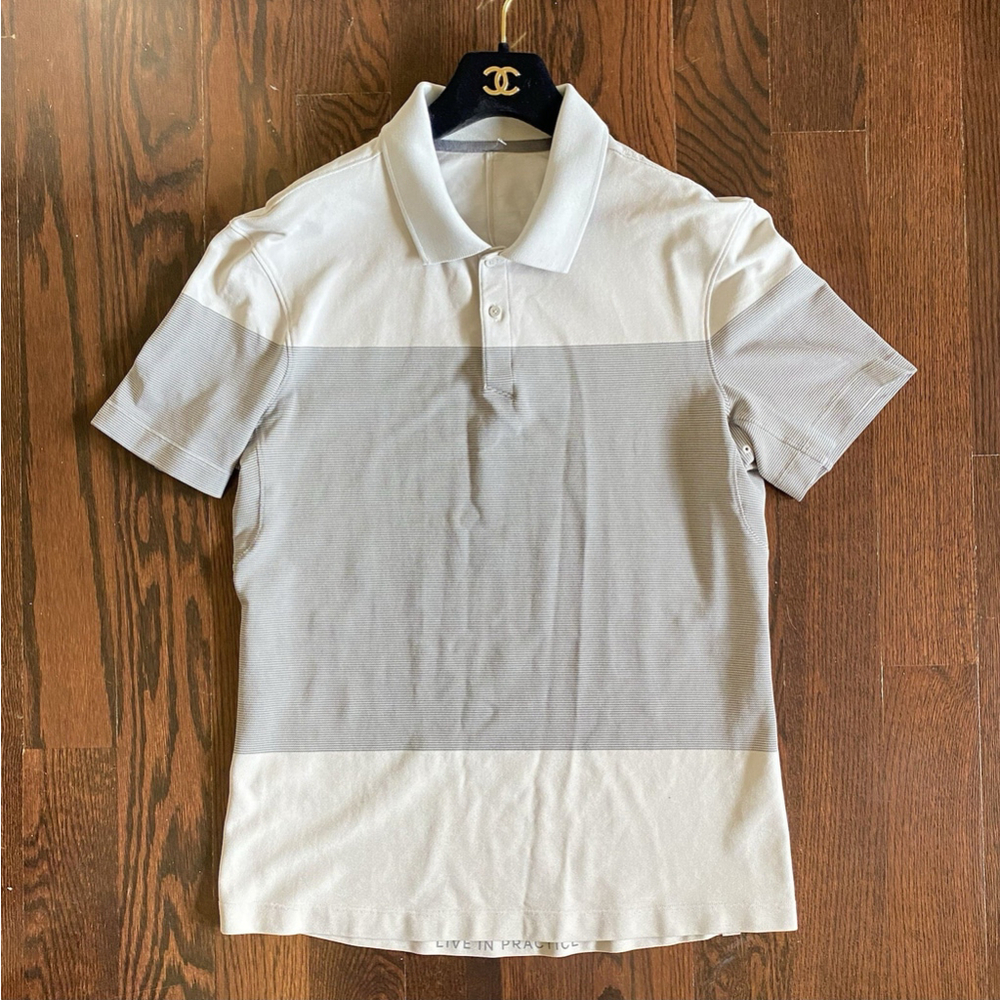 Lululemon Tech Pique Polo Shirt Live In Practice Golf Short Sleeve Mens Large M - Picture 9 of 14